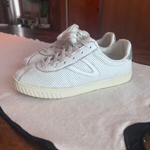 Tretorn White Perforated Sneakers